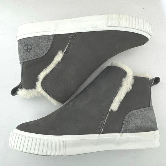 Timberland Women’s Skyla Bay Leather Suede Dark Gray Pull On Boot Size 6.5 - Picture 7 of 12